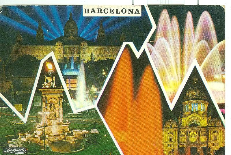Postal 6089 : Barcelona de noche