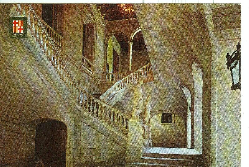 Postal 6098 : Escalera principal de la lonja de Barcelona