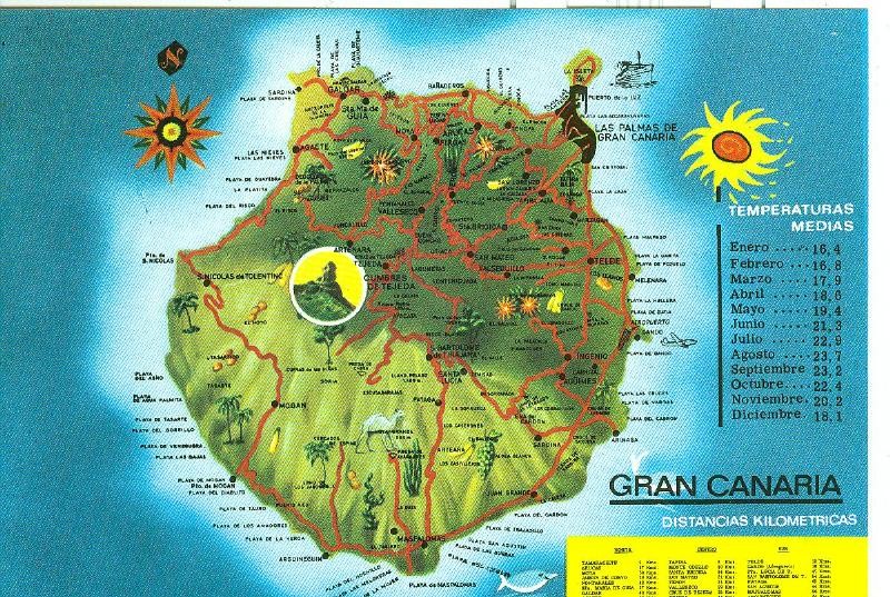 Postal 6121 : Mapa de Gran Canaria