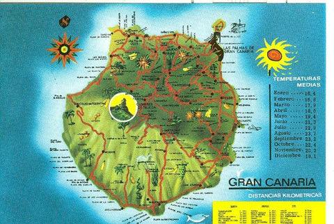 Postal 6121 : Mapa de Gran Canaria