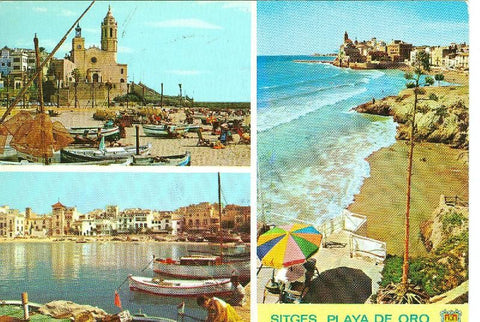 Postal 6159 : Vistas varias de Sitges