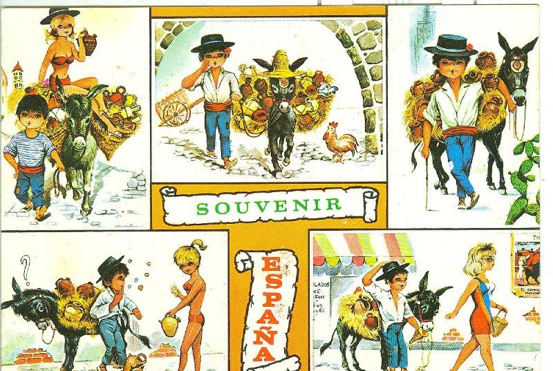 Postal 6185 : Souvenir España, dibujos de ?