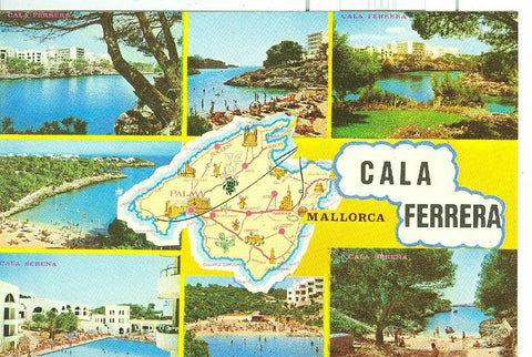 Postal 6190 : Mapa Mallorca y vistas generales