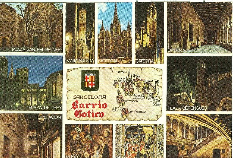 Postal 6235 : Escenas del barrio gotico de Barcelona