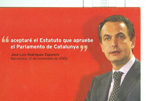 Postal 6290 : Campaña politica estatuto catalunya