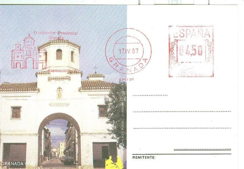 Postal 6294 : postal filatelica Diputacion provincial Granada: Puerta Loja,Santa Fe, Granada