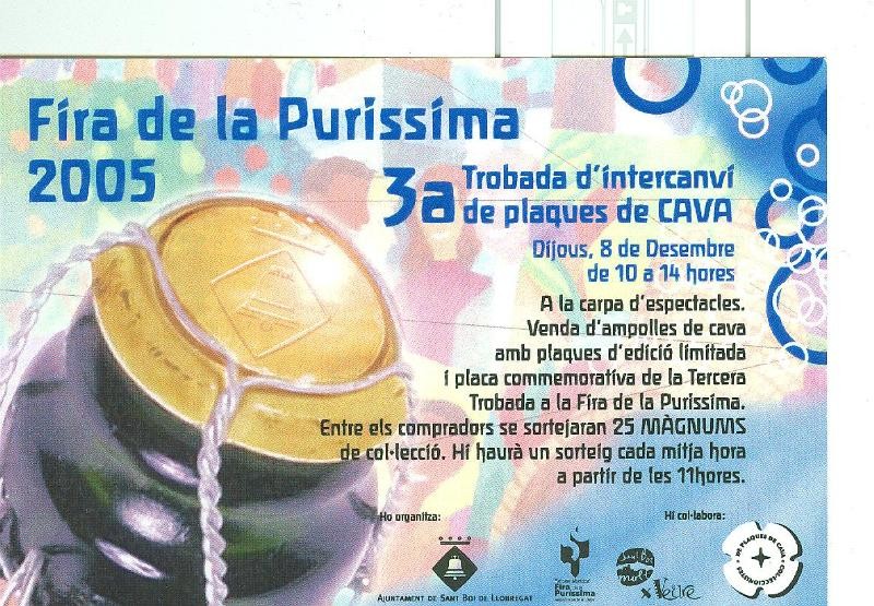 Postal 6306 : Tercera trobada plaques de cava 2005, Fira Purisima