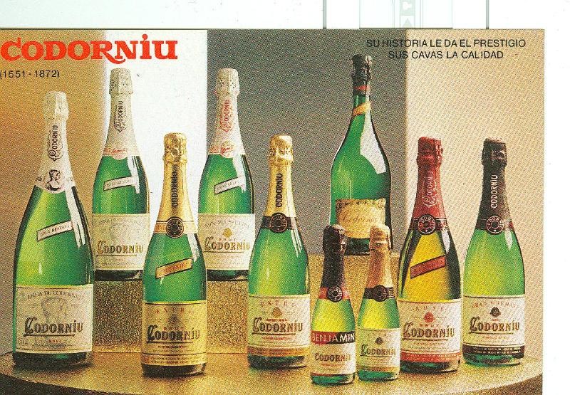 Postal 6310 : Cavas Codorniu, botellas de la firma