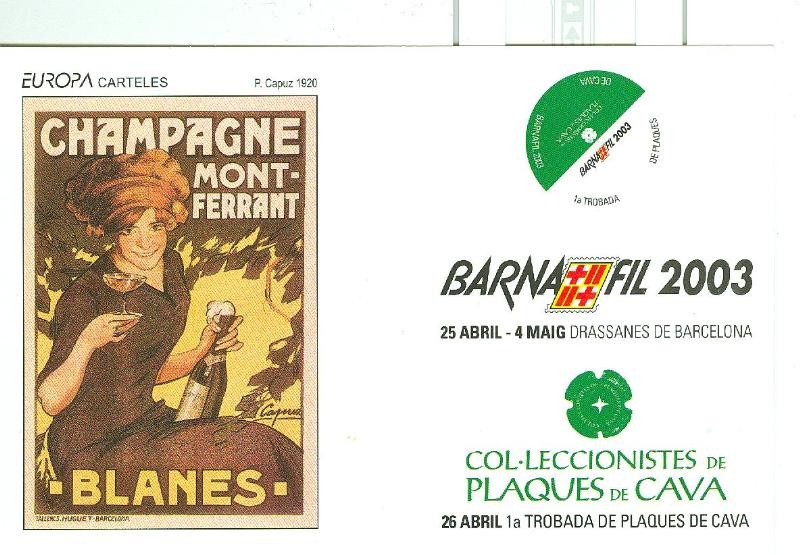 Postal 6311 : Barnafil 2003, coleccionistas plaques de cava