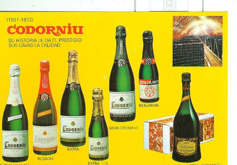 Postal 6312 : Cava Cordorniu, muestrario