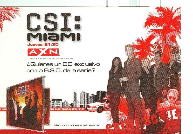 Postal 6332 : Publicitaria CSI: Miami