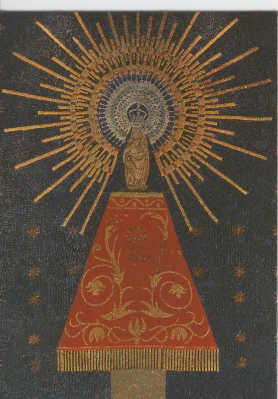 Postal Virgenes 1065  : Mosaico de la Virgen del Pilar