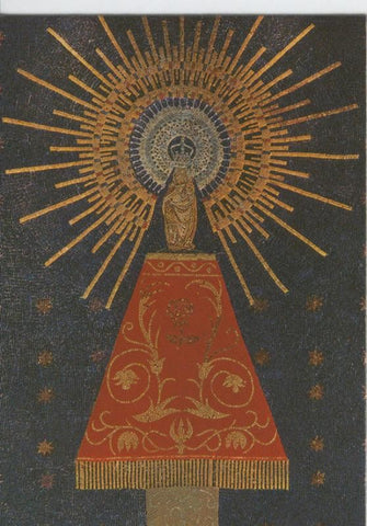 Postal Virgenes 1065  : Mosaico de la Virgen del Pilar