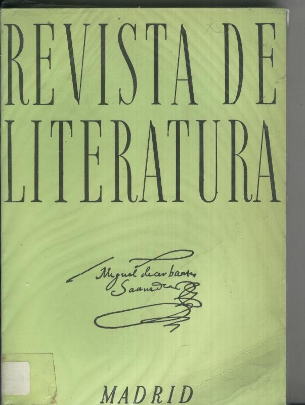 Revista de Literatura.Tomo 46