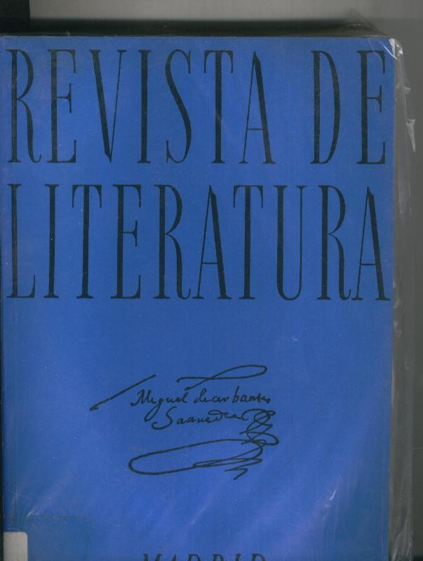 Revista de Literatura.Tomo 54