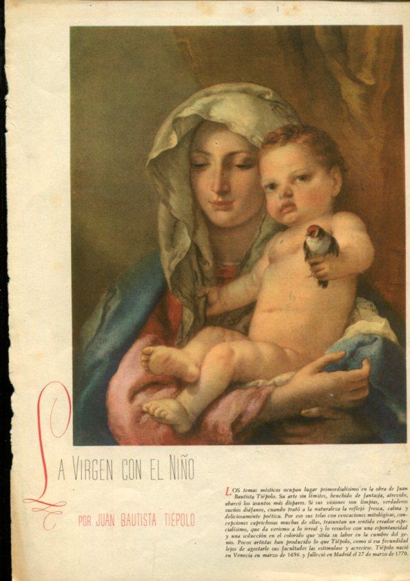 Lamina numerada 003: La Virgen con el niño por Juan Bautista Tiepolo
