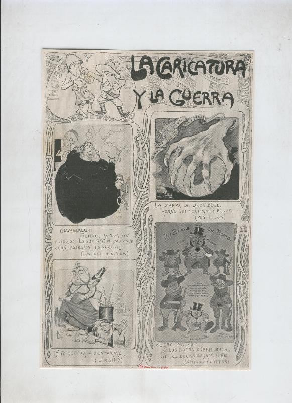 Lamina numerada 030: Ilustracion la Caricatura y la Guerra