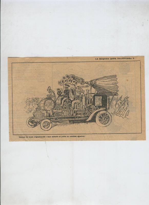 Lamina numerada 049: Ilustraciones de humor : La maquina que,s transforma