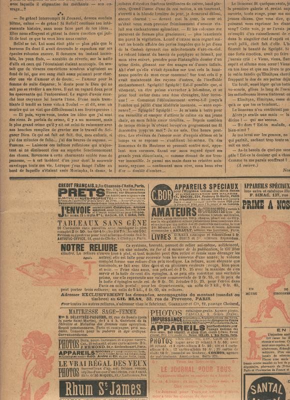 Lamina numerada 095: Pagina publicacion Gil Blas del 5 janvier 1900:  