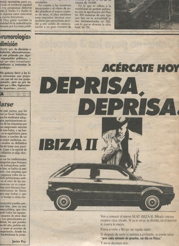 Lamina numerada 106: Pagina  Diario de Terrassa 11 febrero 1989