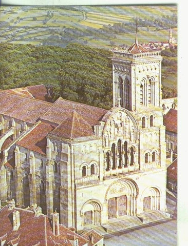 Postal: Arte Romanico: Basilica de Santa Magdalena de Vezelay