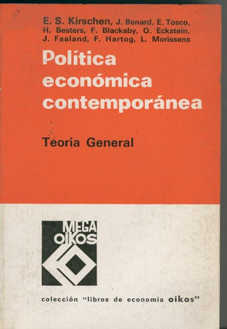 Politica economica contemporanea. Teoria general