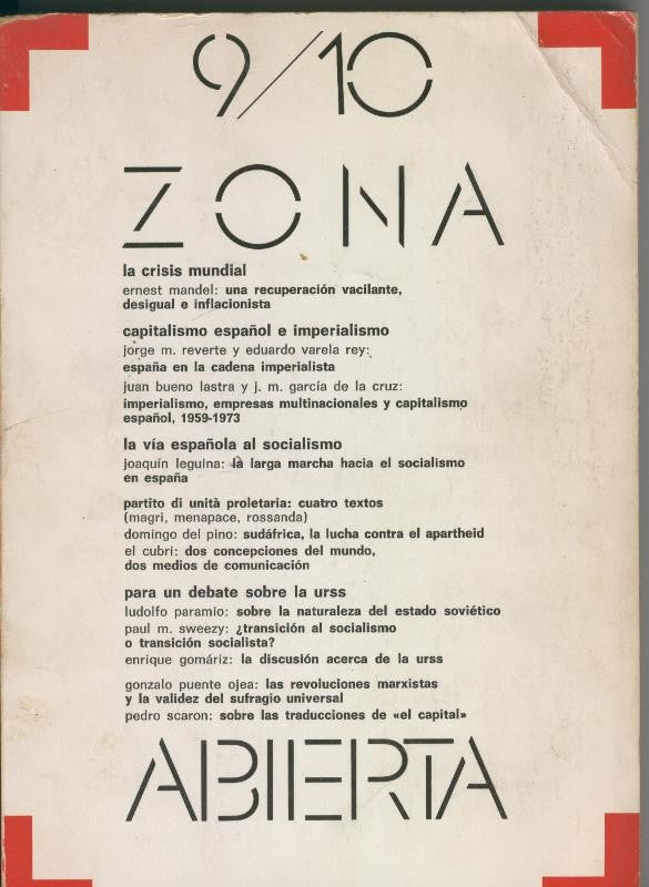 Zona Abierta numero 9 / 10
