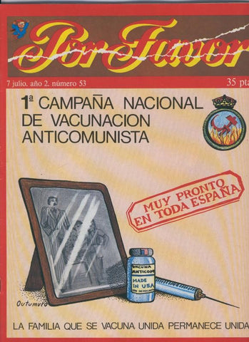 Por Favor numero 053  7 julio 1975: Campaña vacunacion anticomunista