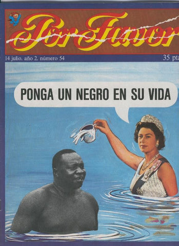 Por Favor numero 054  14 julio 1975: Ponga un negro en su vida