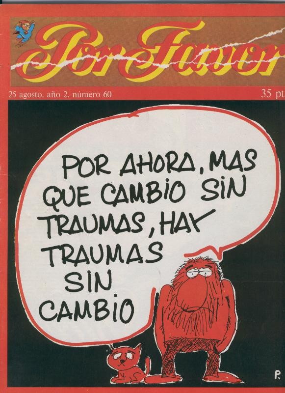 Por Favor numero 060, 25 agosto 1975: Hay traumas sin cambio