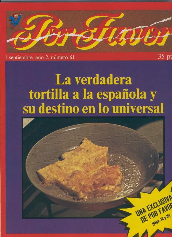 Por Favor numero 061, 1 septiembre 1975: La verdadera tortilla a la española