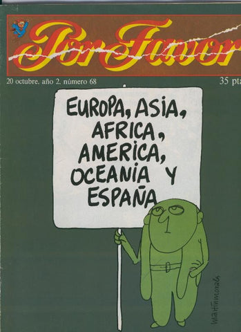 Por Favor numero 068, 20 octubre 1975: Europa, Asia, Oceana.....y España