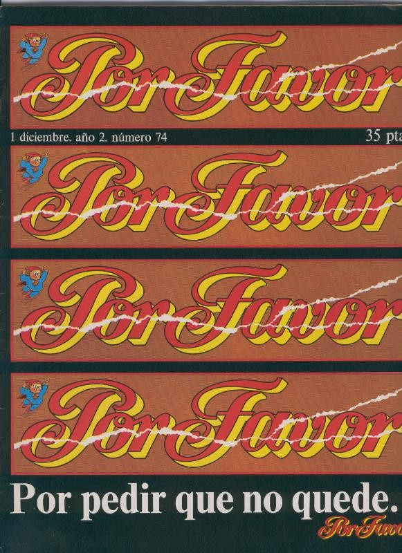 Por Favor numero 074, 1 diciembre 1975: por pedir que no quede