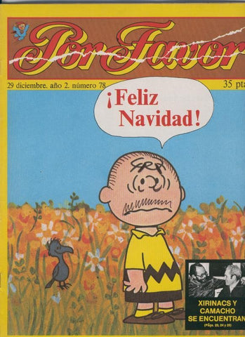 Por Favor numero 078, 29 diciembre 1975: Charlie Brown en feliz navidad