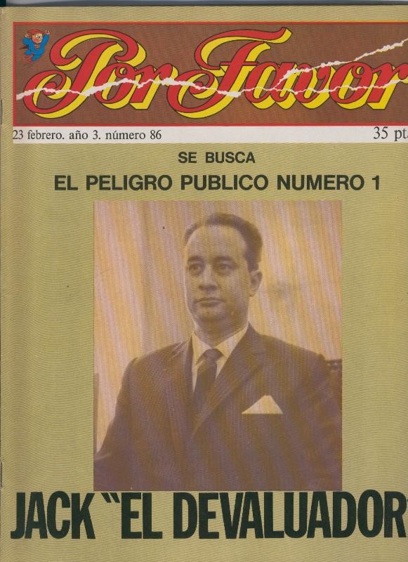 Por Favor numero 086, 23 febrero 1976: Jack el devaluador