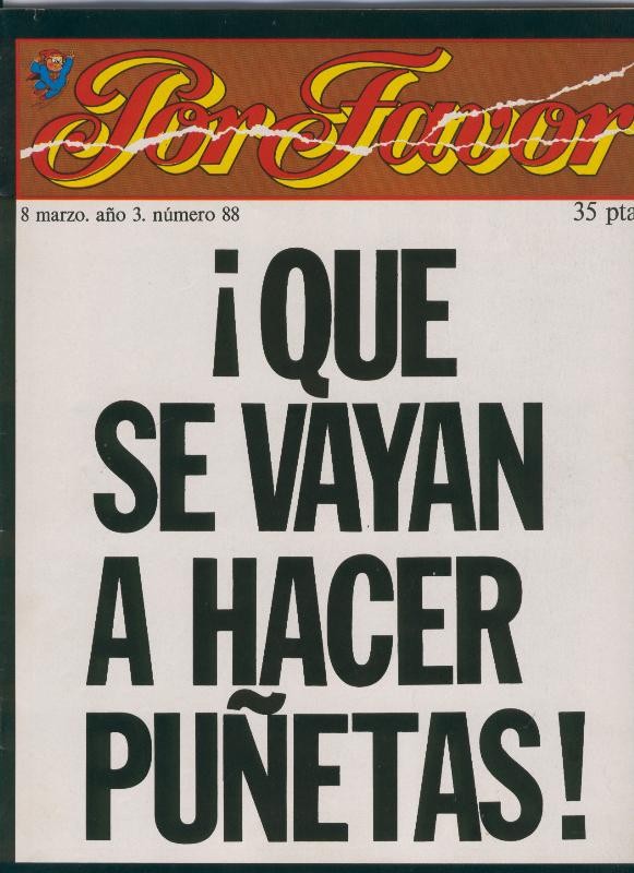Por Favor numero 088, 8 marzo 1976: Que se vayan a hacer puñetas