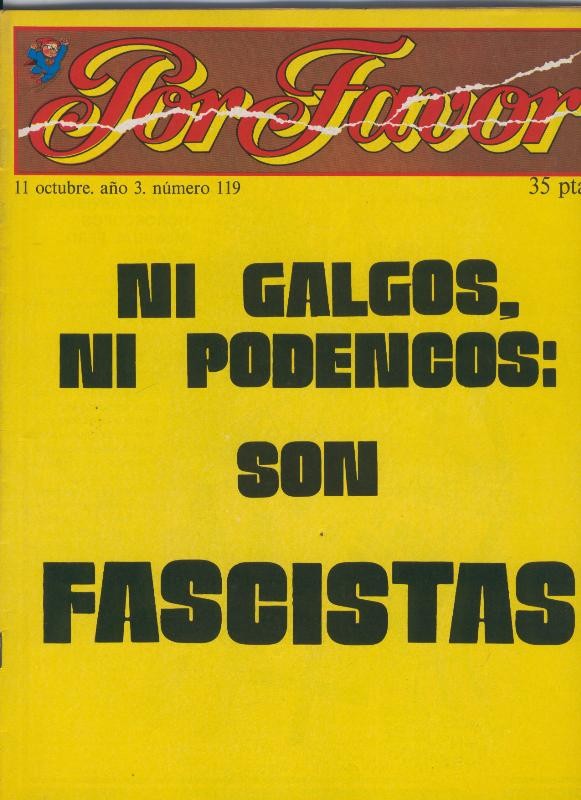 Por Favor numero 119, 11 octubre 1976: son Fascistas