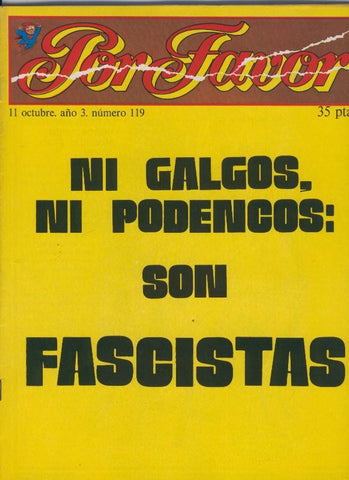 Por Favor numero 119, 11 octubre 1976: son Fascistas