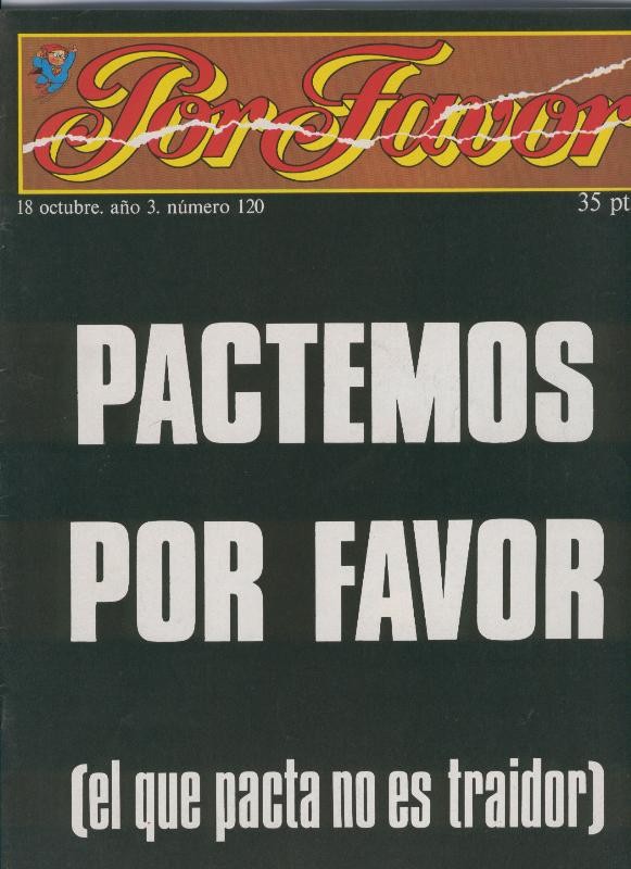Por Favor numero 120, 18 octubre 1976: Pactemos por favor