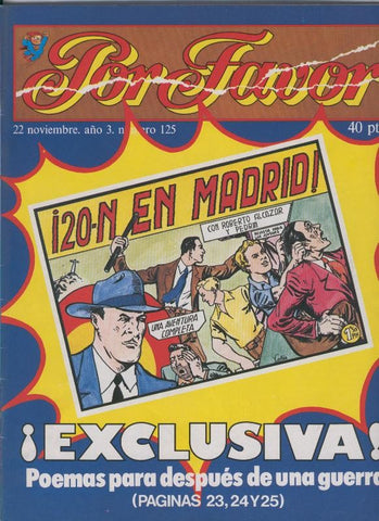 Por Favor numero 125, 22 noviembre 1976: 20 N en Madrid con Roberto Alcazar y Pedrin