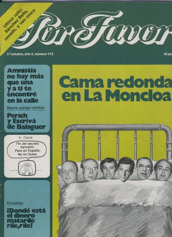 Por Favor numero 172,  17 octubre 1977: Cama redonda en la moncloa