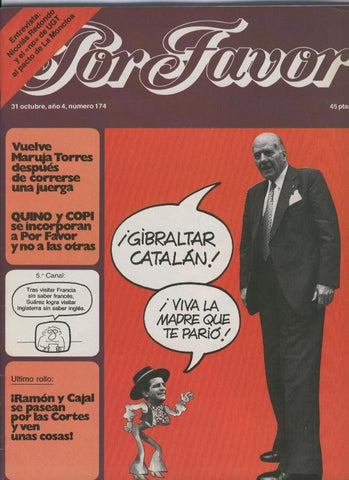 Por Favor numero 174,  31 octubre 1977: Gibraltar catalan
