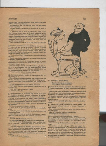 Cu-Cut numero 190 del 17.8.1905: pagina interior del ejemplar, solo es una hoja