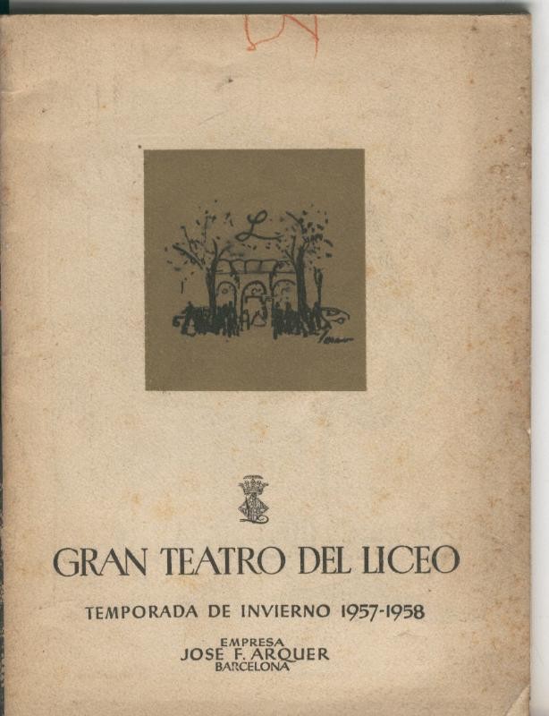 Gran Teatro del liceo. invierno 1957-1958