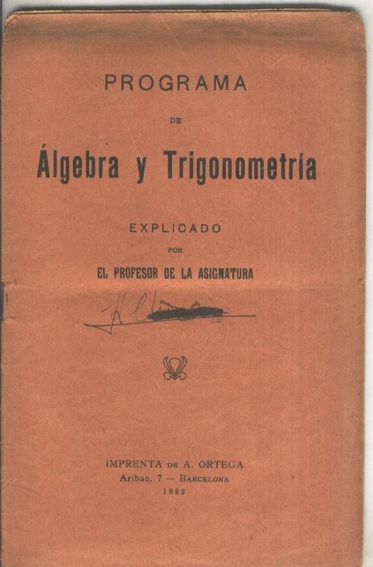 Programa de Algebra y Trigonometria