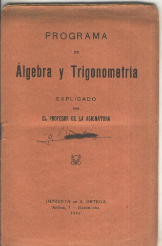 Programa de Algebra y Trigonometria
