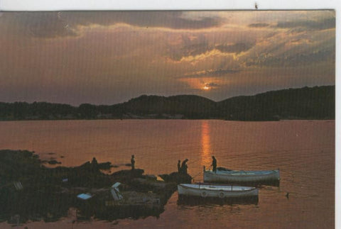 Postal 7384 : Puesta de sol en Es Grao de Menorca