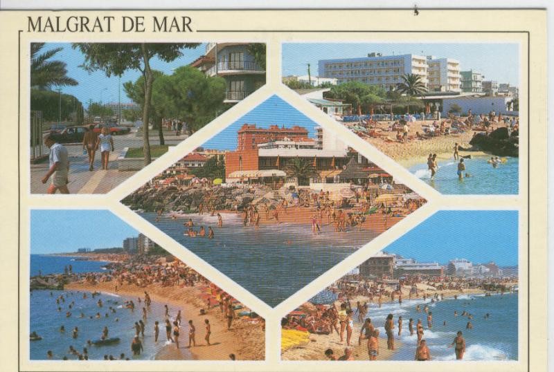 Postal 7423 : Vistas varias de Malgrat de Mar