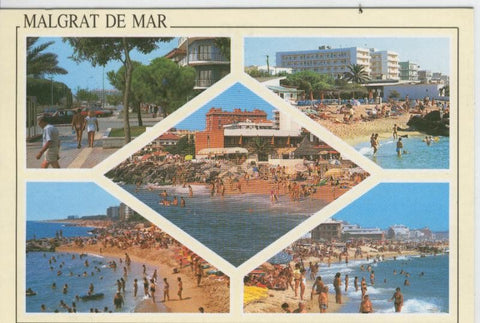 Postal 7423 : Vistas varias de Malgrat de Mar
