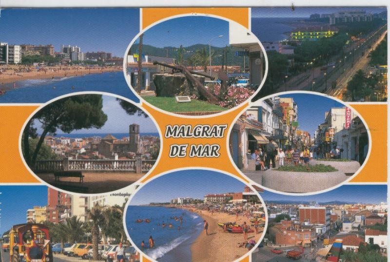 Postal 7425 : Vistas varias de Malgrat de Mar  